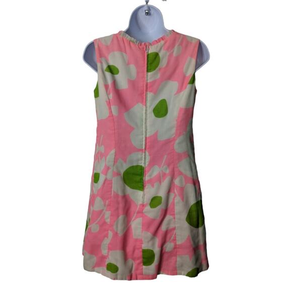 Vintage 60's Sassy by Gregg Draddy Skort Mini Dress Pink Graphic Floral Pattern - Picture 2 of 10